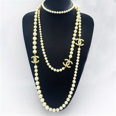 chanel chain only necklaces|cost of chanel pearl necklace.